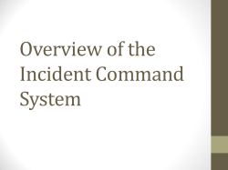 Overview of the Incident Command System