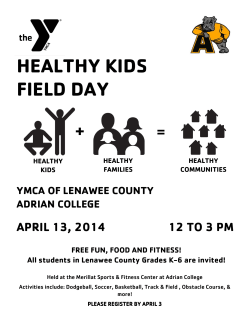healthy kids field day - YMCA of Lenawee County