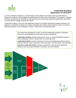 Leadership Academy Application for 2016-2017