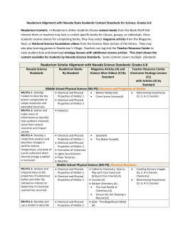 State Academic Content Standards for Science Gr 6-8