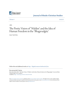 The Poetic Vision of "Walden" and the Idea of Human Freedom in