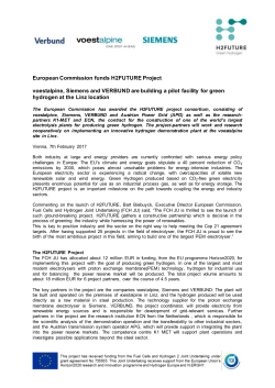 European Commission funds H2FUTURE Project voestalpine