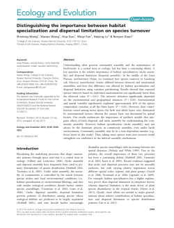 Distinguishing the importance between habitat specialization and