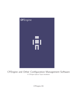 CFEngine and Other Configuration Management Software