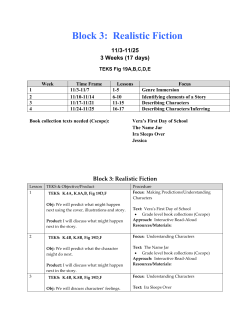 Block 3: Realistic Fiction