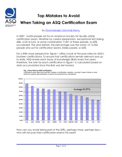 Top mistakes in ASQ Certification Exam