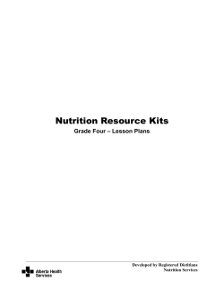 Nutrition Resource Kit - Alberta Health Services