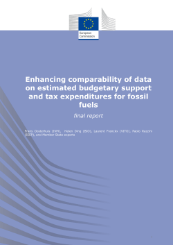 Enhancing comparability of data on estimated budgetary support