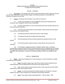 BY-LAWS - Oregon Hunter Education Instructors Association