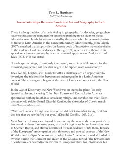 Interrelationships Between Landscape Art and Geography in Latin