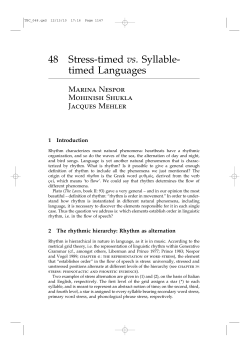 48 Stress-timed vs. Syllable