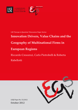 Innovation Drivers, Value Chains and the Geography of