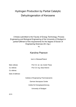 Hydrogen Production by Partial Catalytic