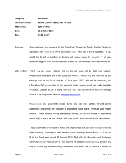 a transcript - PriceSmart.com