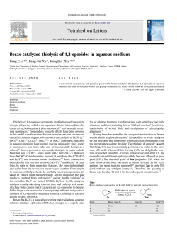 Borax-catalyzed thiolysis of 1,2