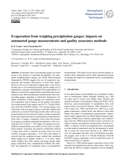 Evaporation from weighing precipitation gauges