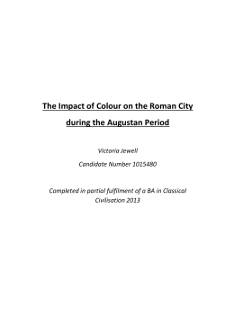 The Impact of Colour on the Roman City during the Augustan Period