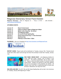 January 6 2017 Parent Bulletin