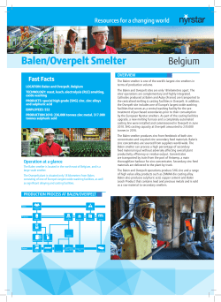 Balen Overpelt Fact Sheet document
