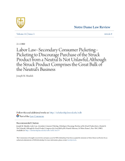 Labor Law--Secondary Consumer Picketing-