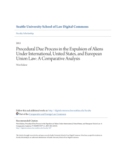 Procedural Due Process in the Expulsion of Aliens Under