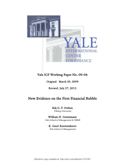 New Evidence on the First Financial Bubble - to find