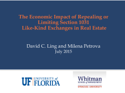 The Economic Impact of Repealing or Limiting Section