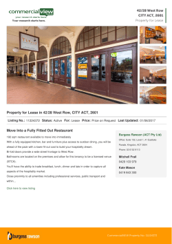 Property for Lease in 42/28 West, CITY ACT, 2601 Move Into a Fully