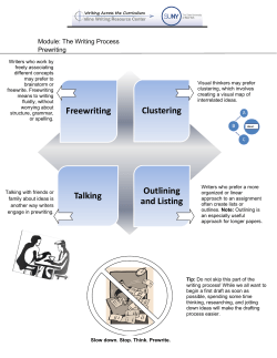 Prewriting Handout