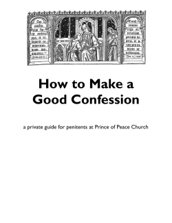 Guide to Confession - Prince of Peace Catholic Church
