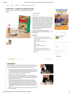 EXPERIMENT - Messy Science