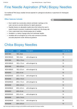 Fine Needle Aspiration (FNA) Biopsy Needles Chiba Biopsy Needles