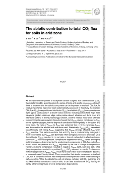 The abiotic contribution to total CO2 flux for soils in arid zone