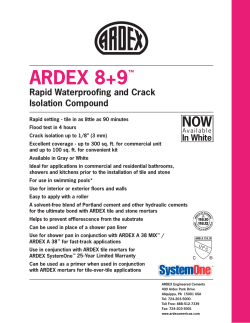 ARDEX 8+9™ Rapid Waterproofing and Crack