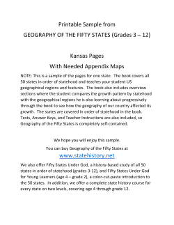Geography of the Fifty States - State History, From a Christian