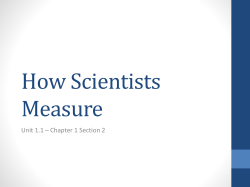 How Scientists Measure