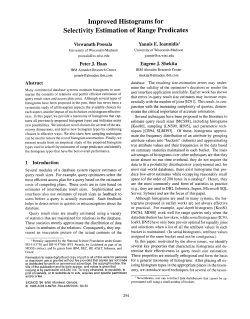 Improved Histograms for Selectivity Estimation of Range Predicates