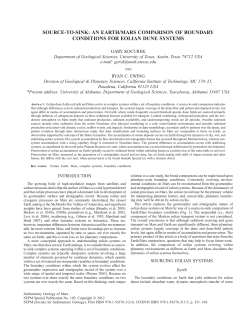 source-to-sink: an earth/mars comparison of boundary conditions for