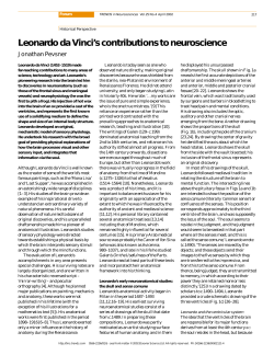 Leonardo da Vinci`s contributions to neuroscience