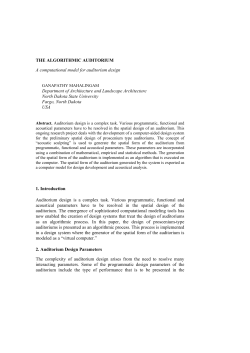 Algorithmic Auditorium