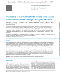 The matter of motivation: Striatal resting