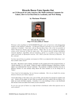 Ricardo Baeza-Yates Speaks Out