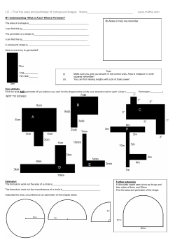 LO &ndash; Find the area and perimeter of compound shapes