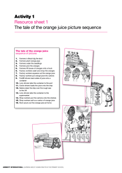 Activity 1 Resource sheet 1 The tale of the orange juice picture
