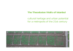 The Theodosian Walls of Istanbul cultural heritage and urban