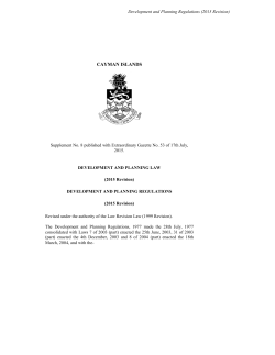 Development and Planning Regulations (2015 Revision)