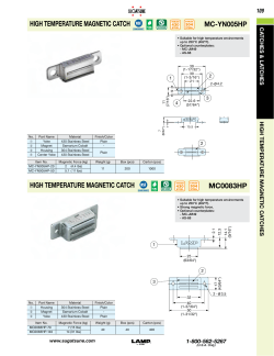 MC-YN005HP HIGH TEMPERATURE MAGNETIC CATCH
