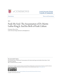 Funk My Soul: The Assassination of Dr. Martin Luther King Jr. And
