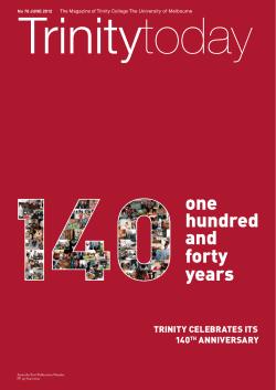 one hundred and forty years - Trinity College