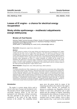 Losses of IC engine &ndash; a chance for electrical energy recuperation